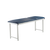 Free Standing Treatment Couch in navy blue with adjustable backrest and steel frame – ideal for clinical and medical use.