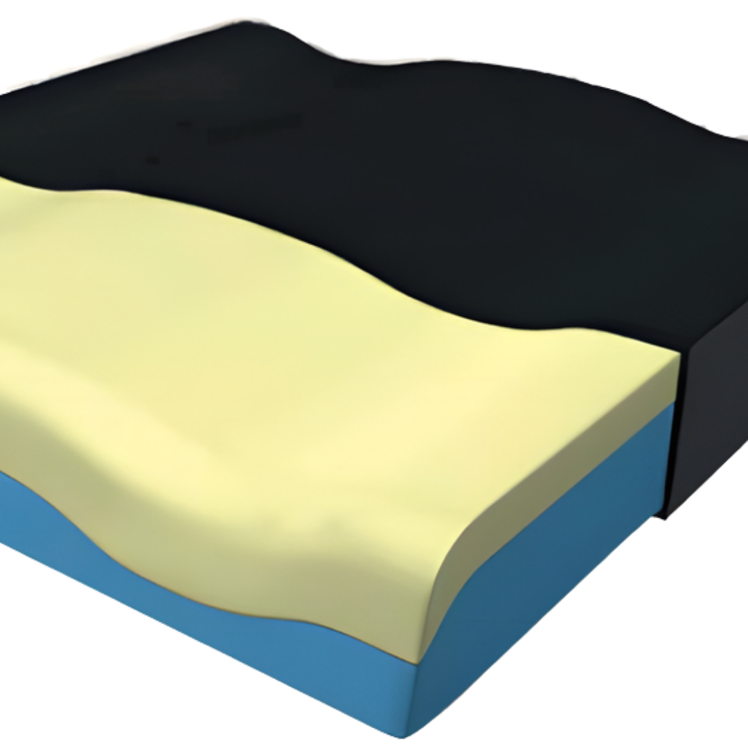 Funke X Seat Cushion 16 x 16in provides ergonomic, washable pressure relief support for wheelchairs, aged care, and everyday seating comfort.