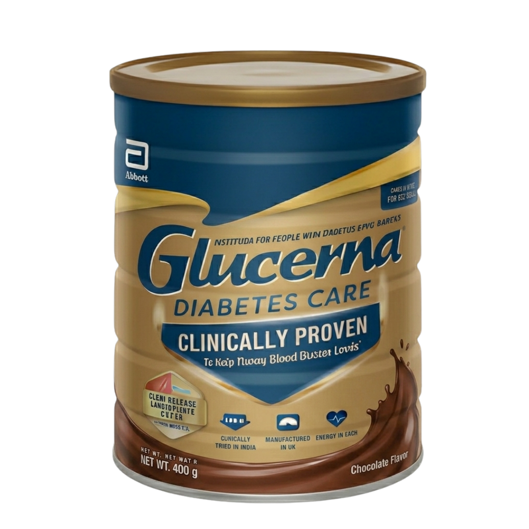 Glucerna Powder 850g chocolate and vanilla nutritional drink designed for diabetes management supporting stable blood sugar and balanced nutritions.