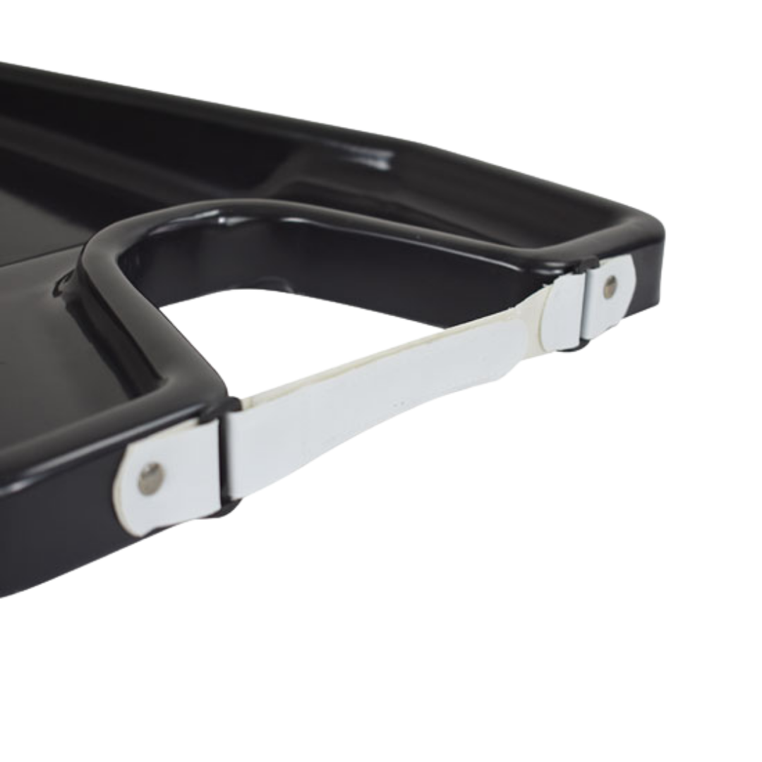 Hair Washing Tray for Sink with contoured neck rest, lightweight portable design, directs water flow neatly, ideal for assisted hair washing and home care.