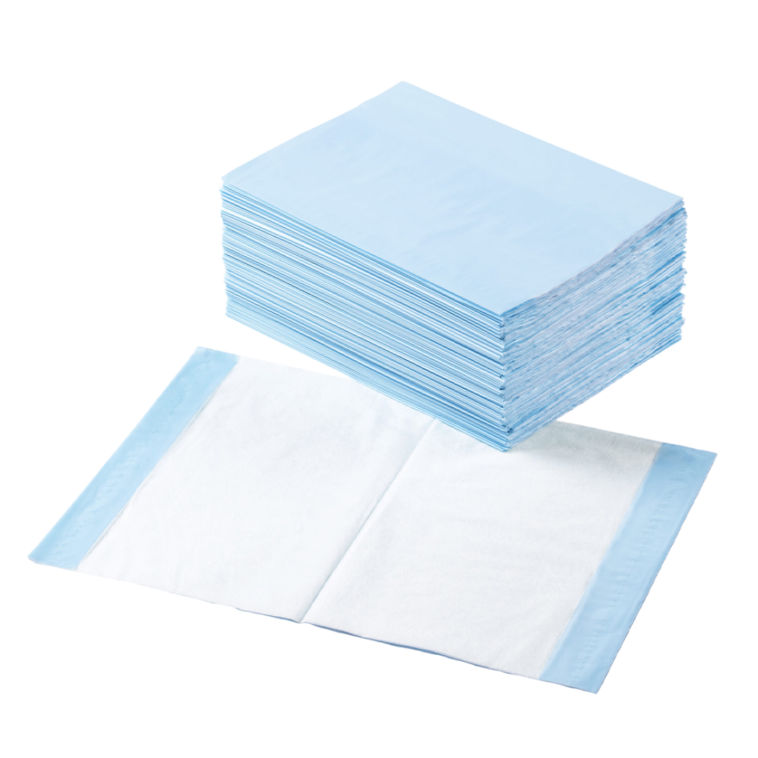 Halyard Half-Size Underpads 5-Ply 39.5 x 27.5cm with absorbent core and waterproof backing, designed for targeted fluid protection in clinical, aged care, and home settings.