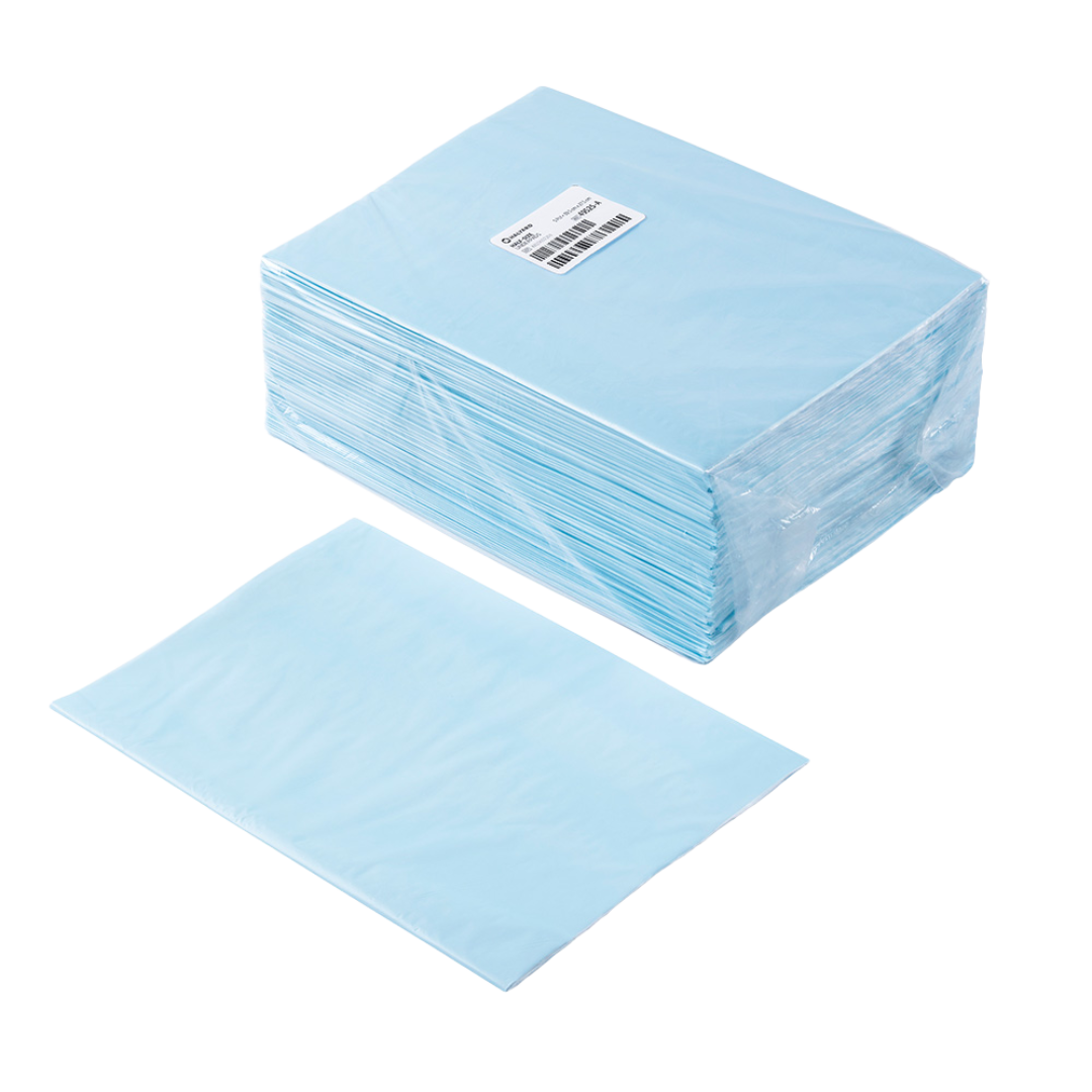 Halyard Half-Size Underpads 5-Ply 39.5 x 27.5cm with absorbent core and waterproof backing, designed for targeted fluid protection in clinical, aged care, and home settings.