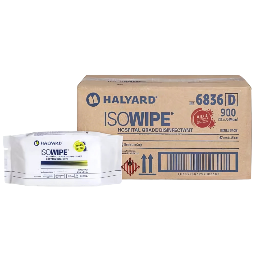 Halyard Isowipe Refill Pack – hospital-grade disinfectant surface wipes for healthcare and professional environments.