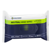 Halyard Neutral Hand Wipes Soft Pack 20cm x 20cm provide gentle disposable cleansing for hands, suitable for sensitive skin, healthcare, aged care, and daily hygiene.