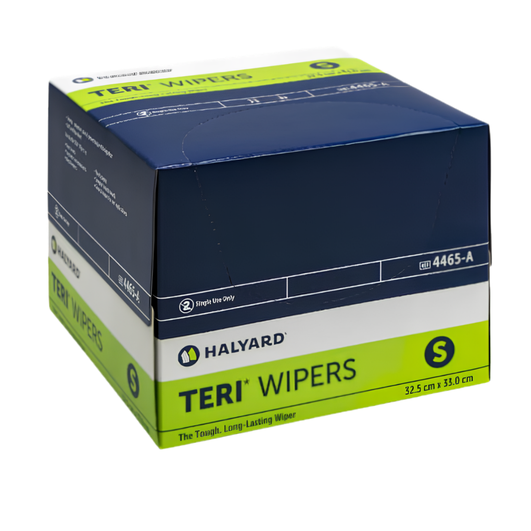 Halyard Teri Wipes 31.5 x 34cm provide soft, durable disposable cleansing support for patient hygiene, continence care, and everyday healthcare cleaning tasks.