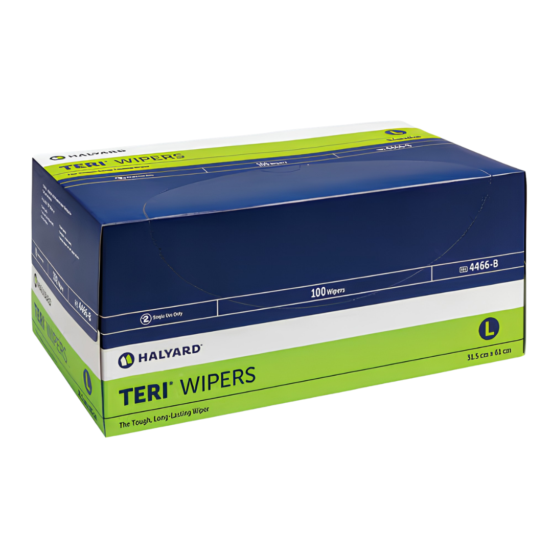 Halyard Teri Wipes 31.5 x 61cm provide soft, durable disposable cleansing support for patient hygiene, continence care, and everyday healthcare cleaning tasks.