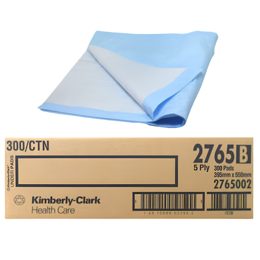 Halyard Underpads 5-Ply 39.5 x 55cm provide durable absorbent protection for bedding and surfaces, supporting hygiene in patient and aged care.