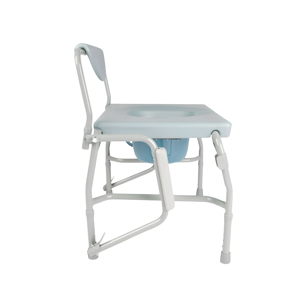 Hero Medical Heavy Duty Commode with padded back provides durable, comfortable toileting support for aged care and home.