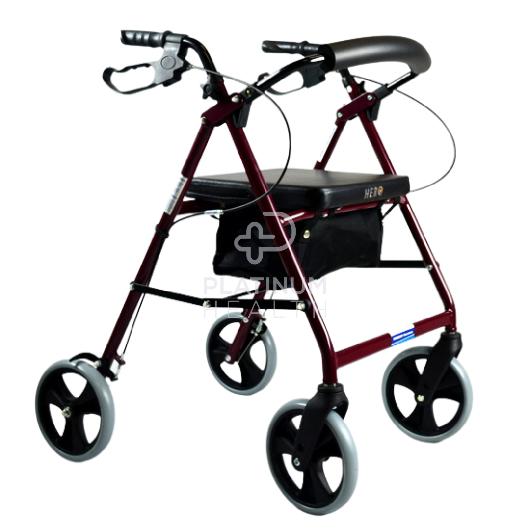 Hero Medical Quad Seat Walker - 8 inch wheels