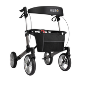 Hero Medical Euro Lite aluminium seat walker, lightweight rust‑free frame, ergonomic handles, stable design, supports safe mobility and independent walking.