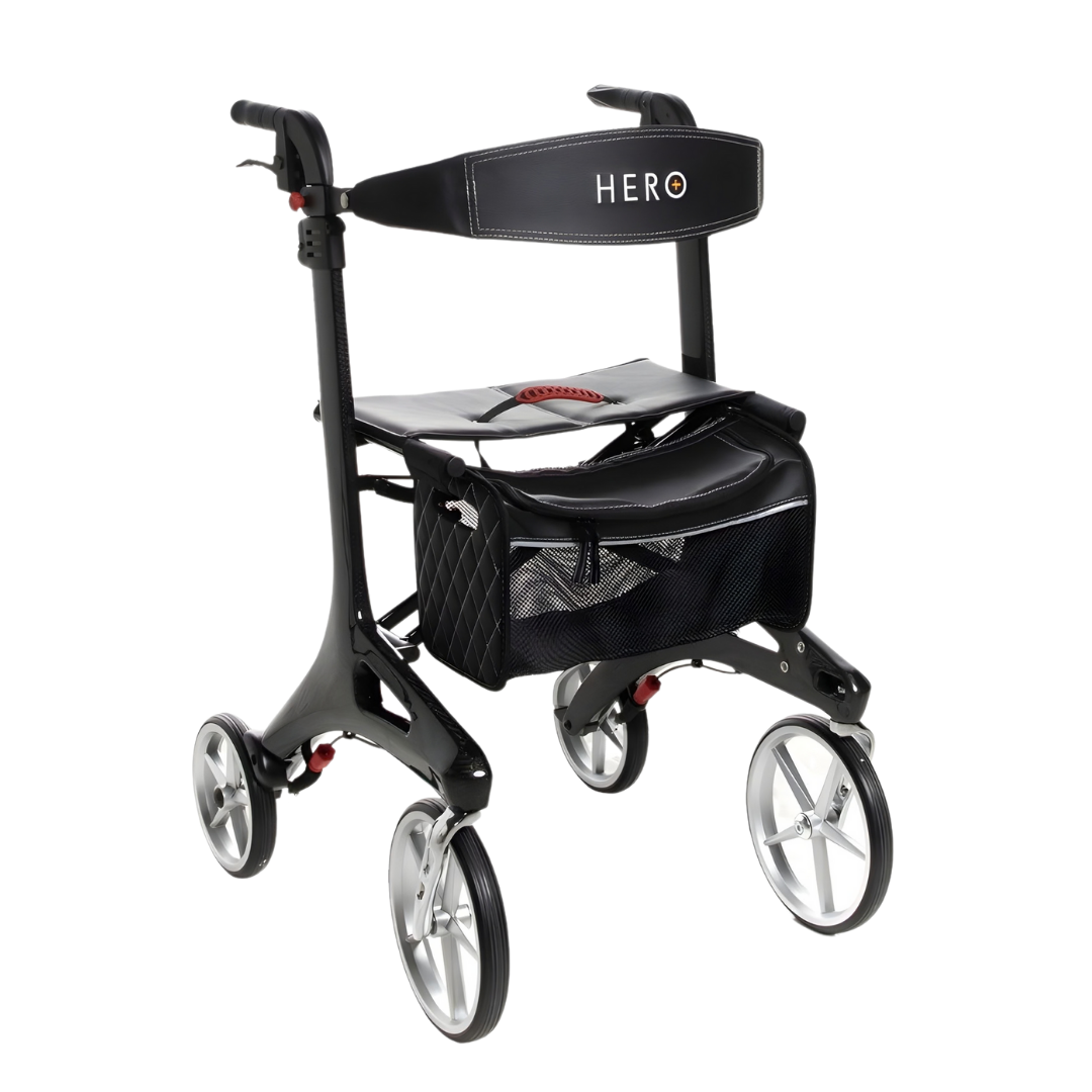 Hero Medical Outdoor Carbon Fibre Lite Walker available in medium and tall sizes, lightweight and durable.