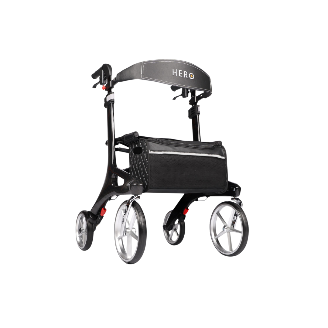 Hero Medical Outdoor Carbon Fibre Lite Walker available in medium and tall sizes, lightweight and durable.