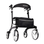 Hero Medical Outdoor Lite Walker aluminium frame, available in low, standard, tall sizes and colours black or red.