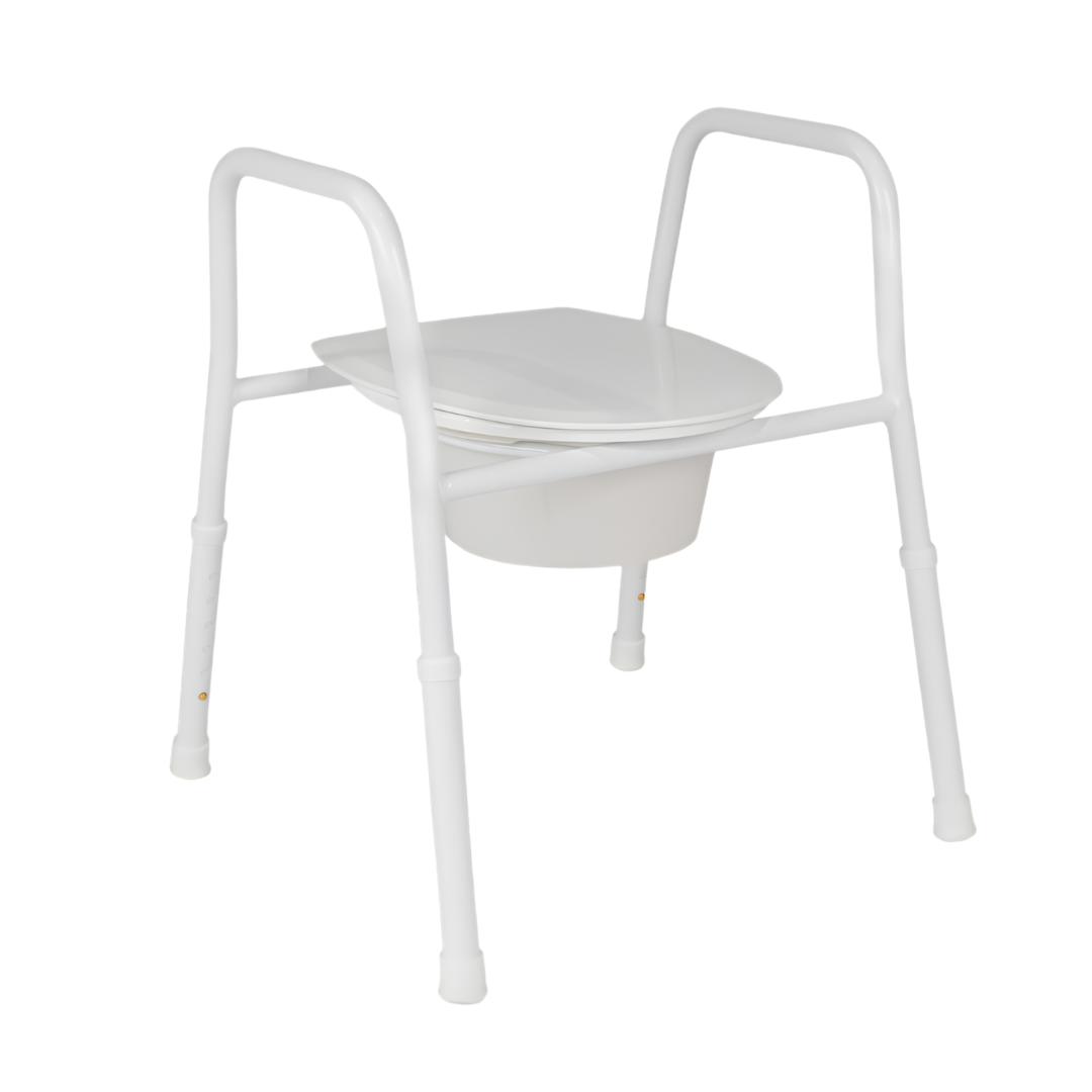 Hero Medical Over Toilet Aid in aluminium, rust-free design with supportive armrests for safe, stable bathroom assistance