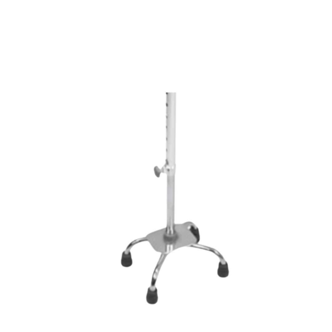 Hero Medical Quad Cane with small base, lightweight rust‑free frame, ergonomic handle, stable four‑point support, and safe aid for independent mobility.