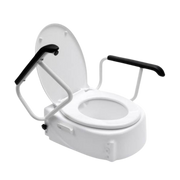 Hero Medical Raised Toilet Seat with swing back arms, stable lightweight design, rust‑free frame, and supportive aid for safe, independent bathroom use.
