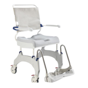 Hero Medical Aquatec Ocean Ergo Transit XL shower commode chair, wider ergonomic seat, rust‑free frame, tilt‑in‑space comfort, safe assisted hygiene care.