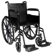 Affordable Hero Medical Super Budget Wheelchair available in self-propelled and transit variants, designed for reliable everyday mobility support.