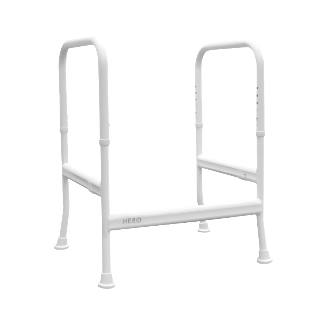 Hero Medical Toilet Pan Surround, rust‑free aluminium frame, lightweight support aid with stable design, assists safe transfers and bathroom independence.