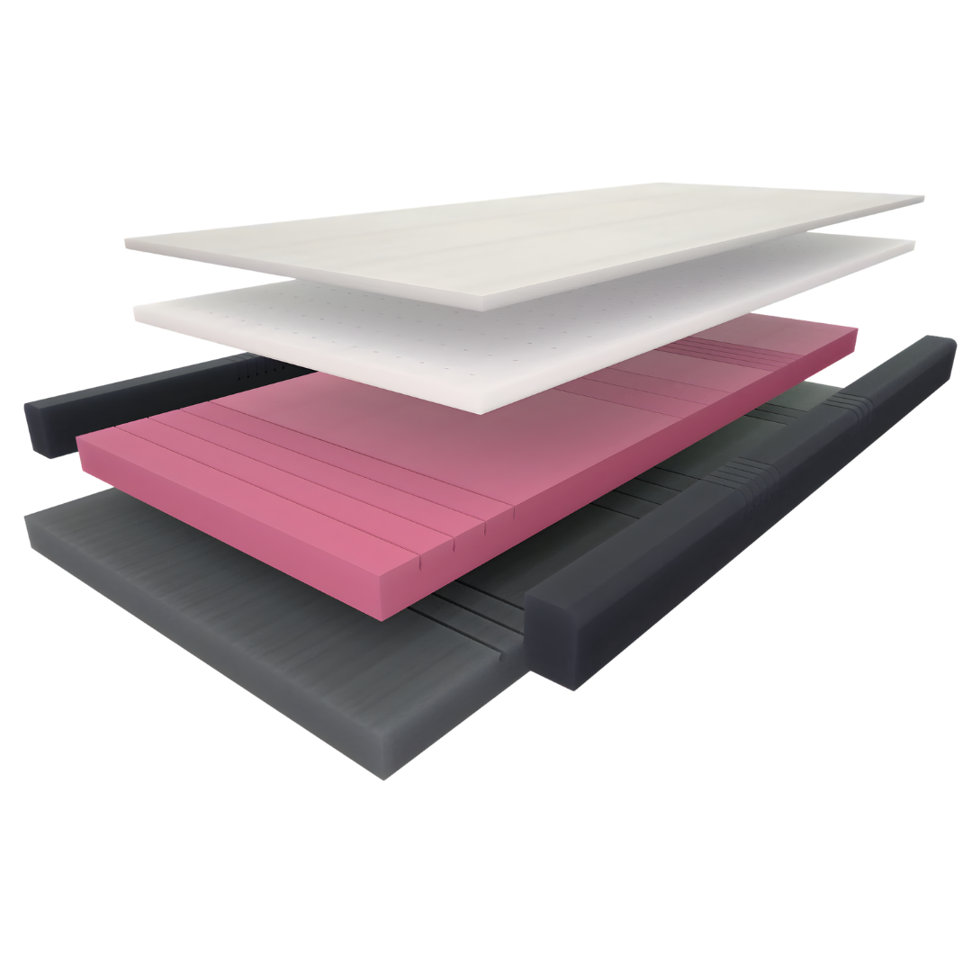 Homecare Icon 4 Layer Firm Risk Pressure Care Mattress Split Queen variant offering firm support, pressure relief, and comfort for home and aged care use.
