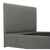 Icare Headboard mounted on an adjustable bed, featuring soft upholstery and pillow retention support for enhanced comfort and bedroom style.