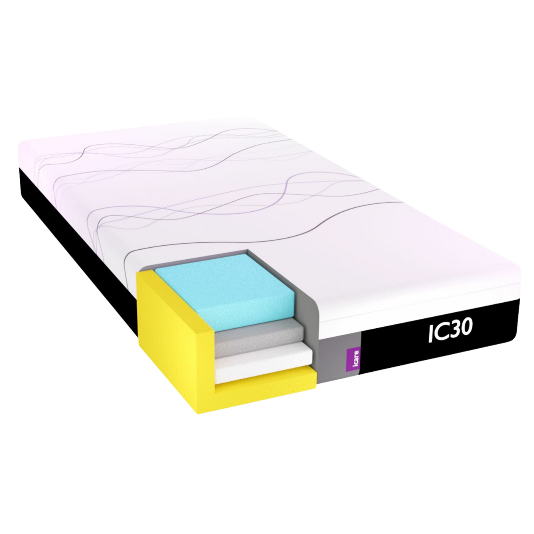 Icare IC30 Medium ActiveX Gel Infused Mattress offers cooling comfort, pressure relief, and durable support across multiple sizes.