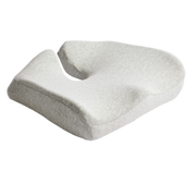 Icare Reform Seat Support cushion with charcoal‑infused ActiveX foam, ergonomic moulded zones, coccyx cutout, and anti‑slip base for pressure relief and comfort.