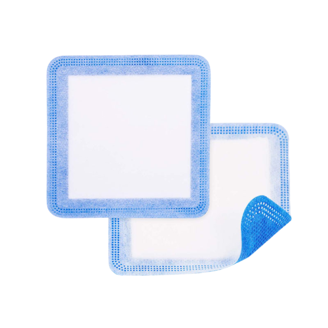 Impervia Neosorb Superabsorbent Dressing in sterile packaging, designed for high-exudate wound care with moisture-locking technology and non-adherent contact layer.
