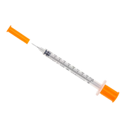Insulin syringe 1mL with fixed needle multiple gauges and lengths sterile single-use for insulin injections clear barrel for accurate dosing daily use