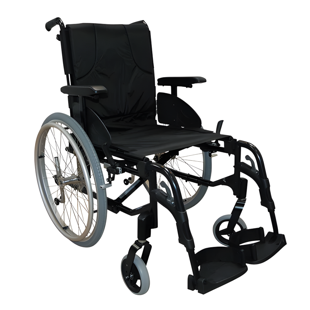 Invacare Action 3NG self-propelled wheelchair with lightweight frame and quick-release wheels, designed for daily mobility, comfort, and easy transport.