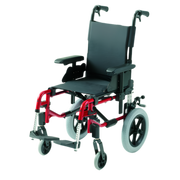 Invacare Action 3 Junior Wheelchair, a lightweight pediatric wheelchair with adjustable seat and backrest, designed for children, featuring a foldable frame, large rear wheels, and smaller front casters for easy maneuverability.
