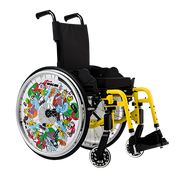 Invacare Action 3 Junior self‑propelled wheelchair designed for children, featuring lightweight construction and adjustable seating for growing users in daily mobility.