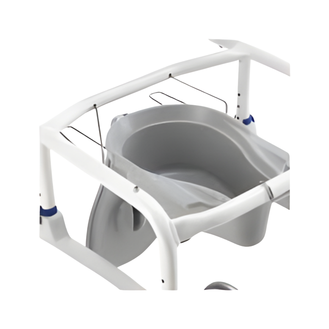 Invacare Aquatec Bed Pan Carrier Standard ensures safe, hygienic handling of bed pans in hospitals, aged care, and home.