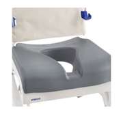 Invacare Aquatec Ergonomic Extra Soft Seat, cushioned design for enhanced comfort, pressure relief, and secure support in shower and commode chairs.