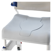 Invacare Aquatec small soft seat insert, cushioned ergonomic design for comfort and pressure relief, fits securely in Aquatec shower and commode chairs.