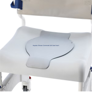 Invacare Aquatec soft seat insert, cushioned design for added comfort, pressure relief, and secure fit, compatible with Aquatec shower and commode chairs.