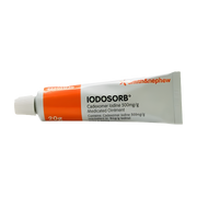 Iodosorb Cadexomer Iodine Ointment 20g tube for antimicrobial wound care, designed to reduce bacteria, manage exudate and support healing in infected wounds.