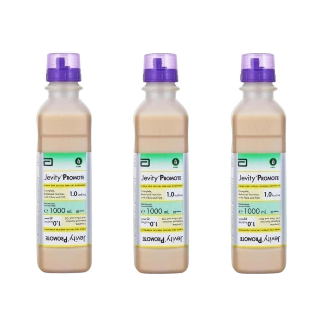 Jevity Promote Ready To Hang Unflavoured 1000mL enteral feeding formula.