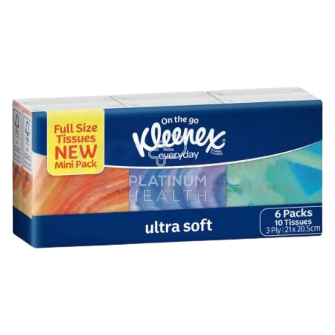 Kleenex Ultra Soft Pocket Pack 10 Sheet x 6 Packs
