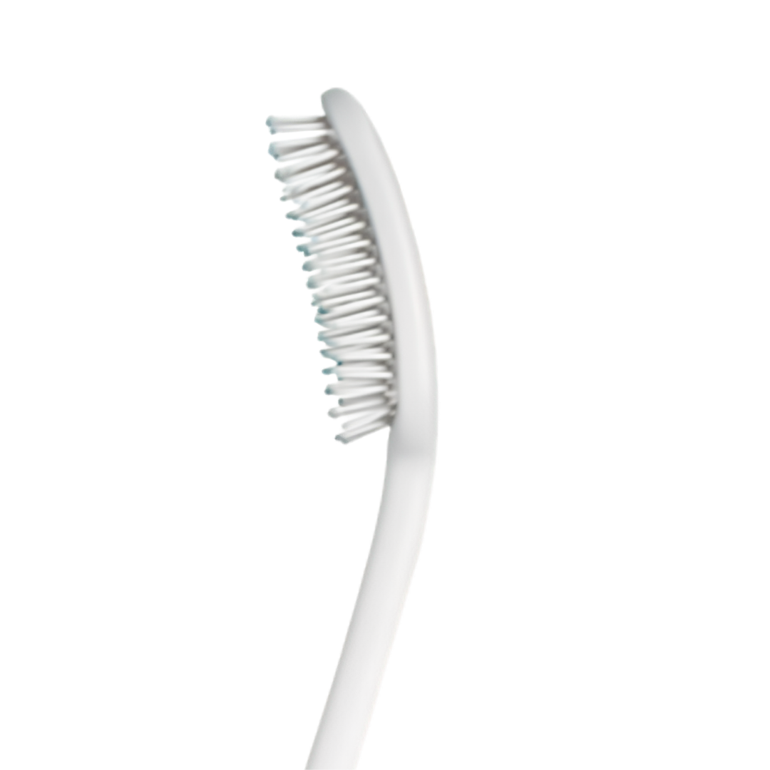 Long handled brush with ergonomic grip, extended reach for bathing or grooming, lightweight design supports independence and daily personal care.