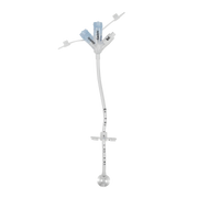 MIC G balloon gastrostomy feeding tube with ENFit connectors and two gastric ports for enteral nutrition delivery, reliable patient feeding use daily.