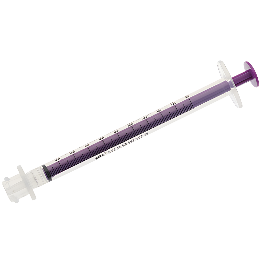Medicina ENFit Reusable Enteral Syringe 1ml low dose variant for accurate medication and nutrition delivery, designed for safe ENFit feeding systems.