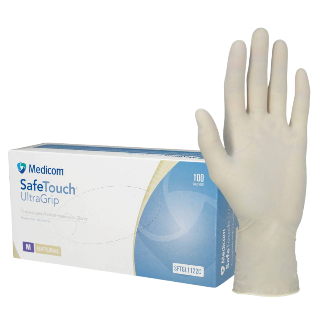 Medicom UltraGrip Latex Examination Powder Free Gloves box.