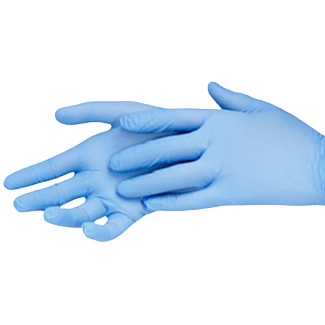 Medicom Vitals Blue Textured Nitrile Examination Gloves box.