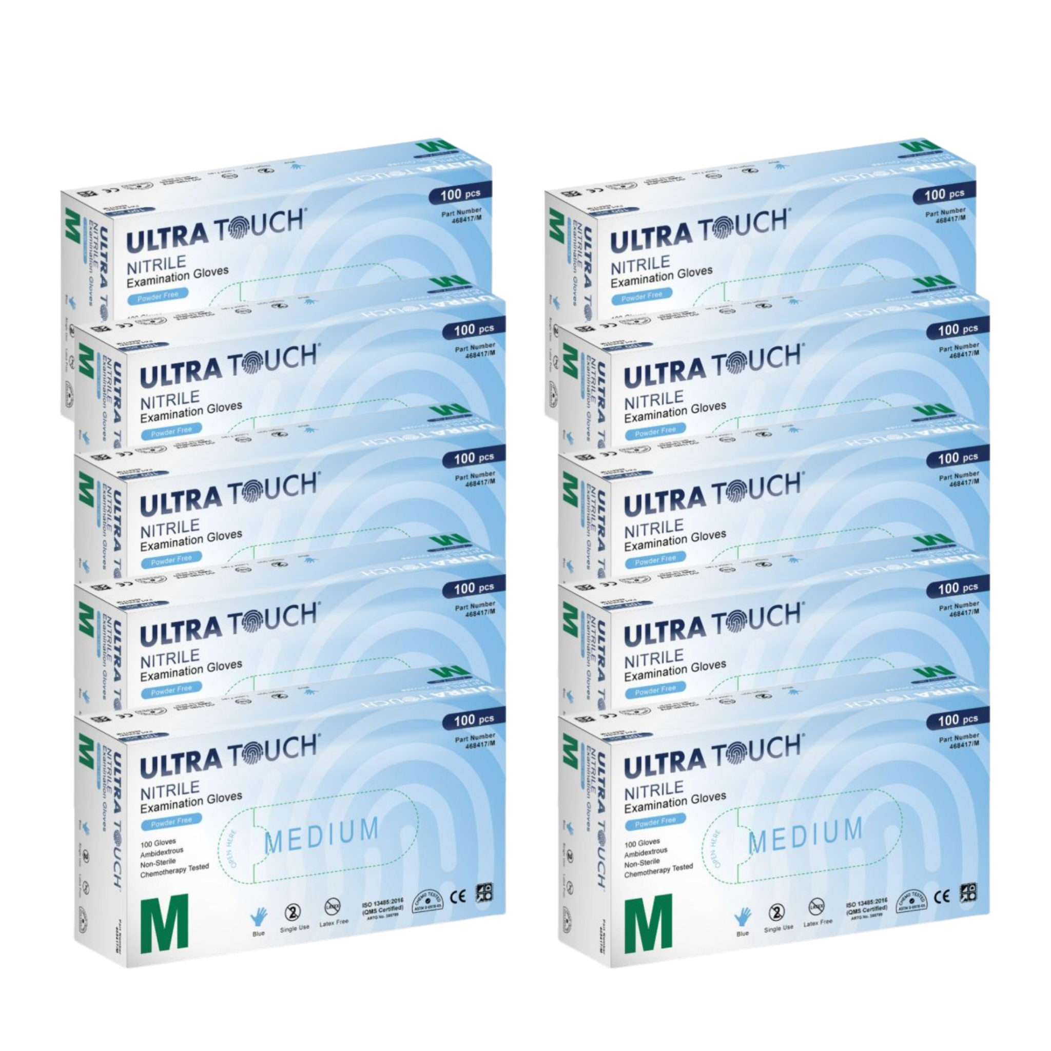 Ultra Touch Examination Nitrile Blue Powder Free Chemo-rated