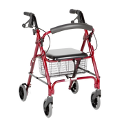 Peak Care Meteor Ellipse Seat Walker with 6-inch wheels provides lightweight, stable mobility support and a comfortable seat for everyday independence.