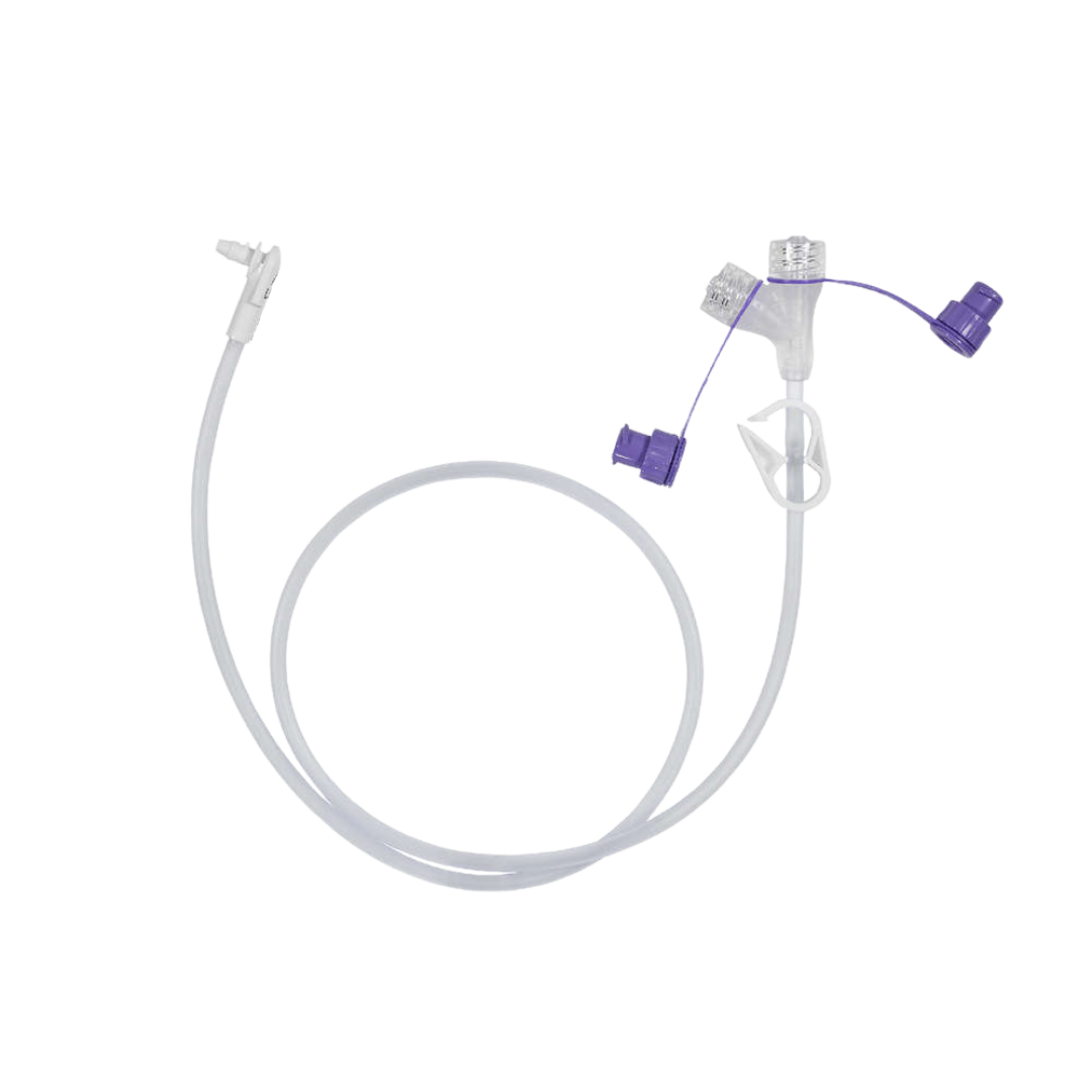 Mic-Key 30cm ENFit Extension Set with Right Angle Y-Connector for safe and comfortable enteral feeding.