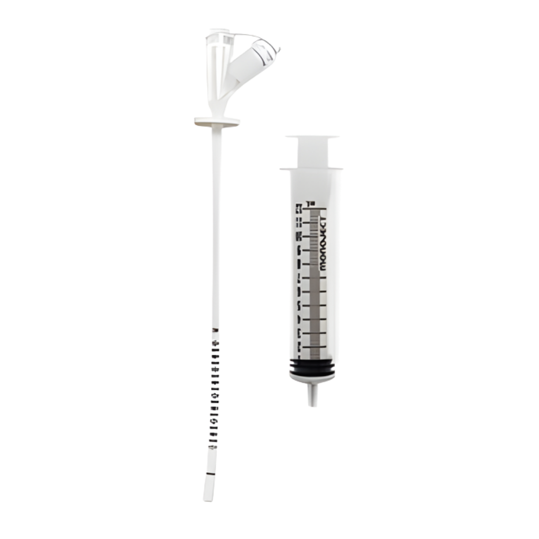 Mic-Key stoma measuring device for accurate sizing of gastrostomy site, ensuring proper tube fit, improved comfort, and safe enteral care use daily