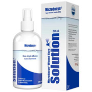Microdacyn Wound Care Spray 250mL bottle, a non-cytotoxic, pH-balanced antimicrobial wound cleanser for effective treatment and infection control.