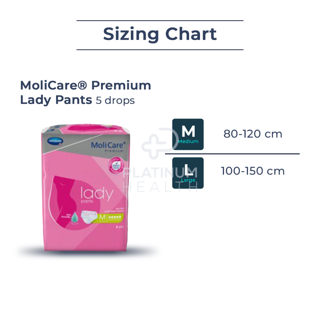 Molicare Premium Lady Pants 5 Drops Medium Disposable Pads & Liners